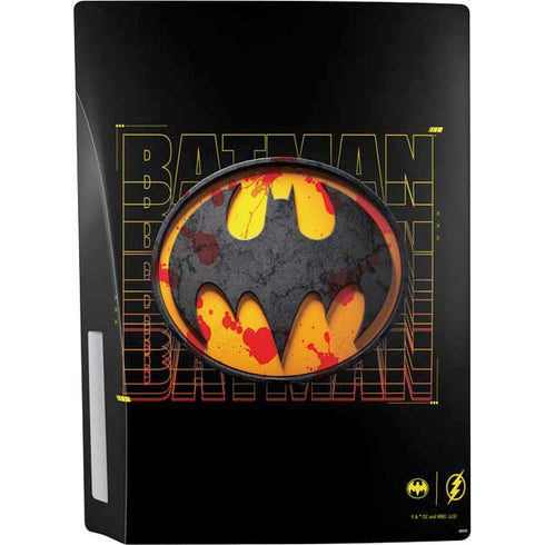 DC Comics The Flash Movie: Batman Bloody Logo PS5 Console Skin